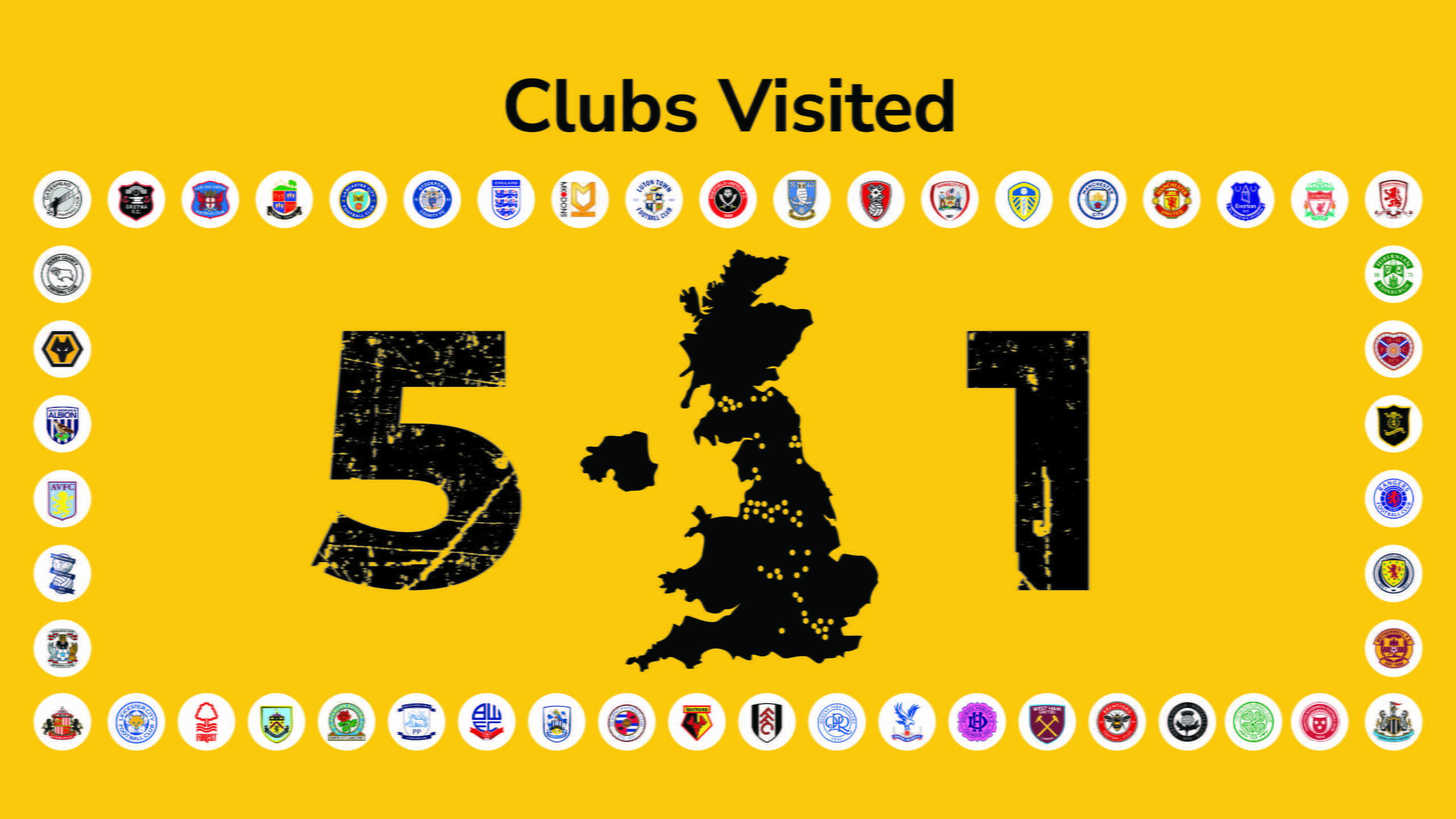 51 clubs visited